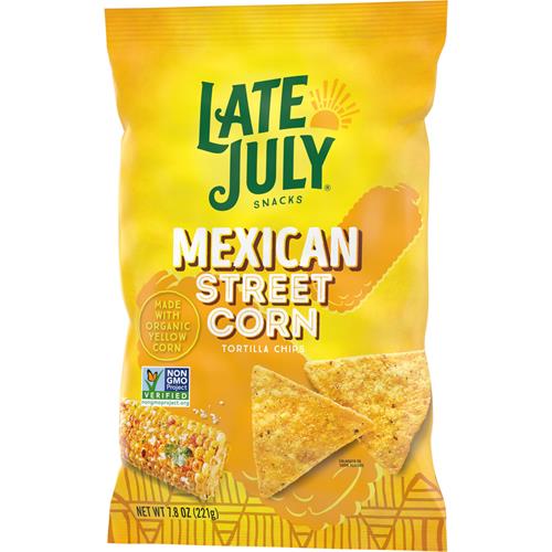 Late July Snacks, Mexican Street Corn Tortilla Chips, 7.8 Oz Bag