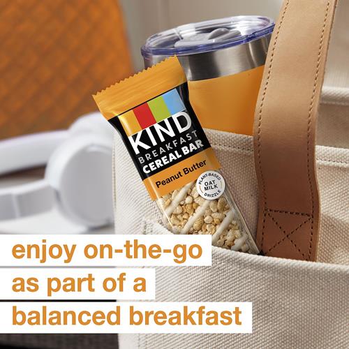 Kind Breakfast Cereal Bars, Peanut Butter, Healthy Snacks, Gluten Free, 100% Whole Grains, 3G Protein, 6 Count