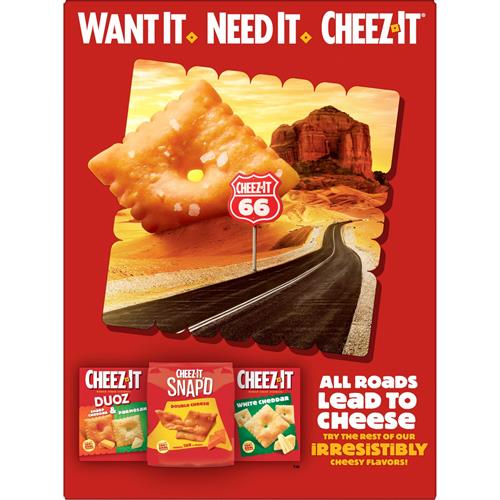 Cheez-It Grooves Cheese Crackers, Crunchy Snack Crackers, Lunch Snacks, Bold Cheddar, 9Oz Box (1 Box)