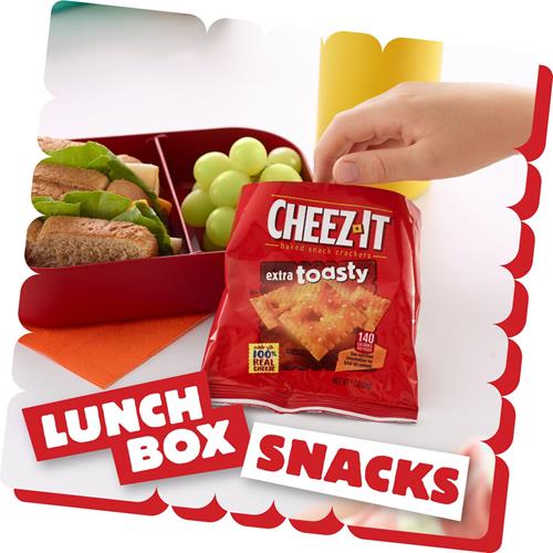 Cheez-It Cheese Crackers, Baked Snack Crackers, Office And Kids Snacks, Extra Toasty, 12Oz Box (12 Packs)