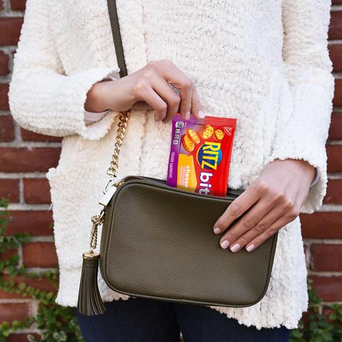 Ritz Bits Cheese Sandwich Crackers, Lunch Snacks, 10 Snack Packs