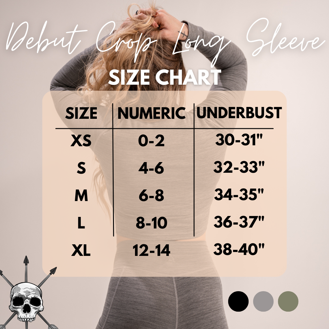 WOMEN'S | DEBUT CROP LONG SLEEVE : BLACK
