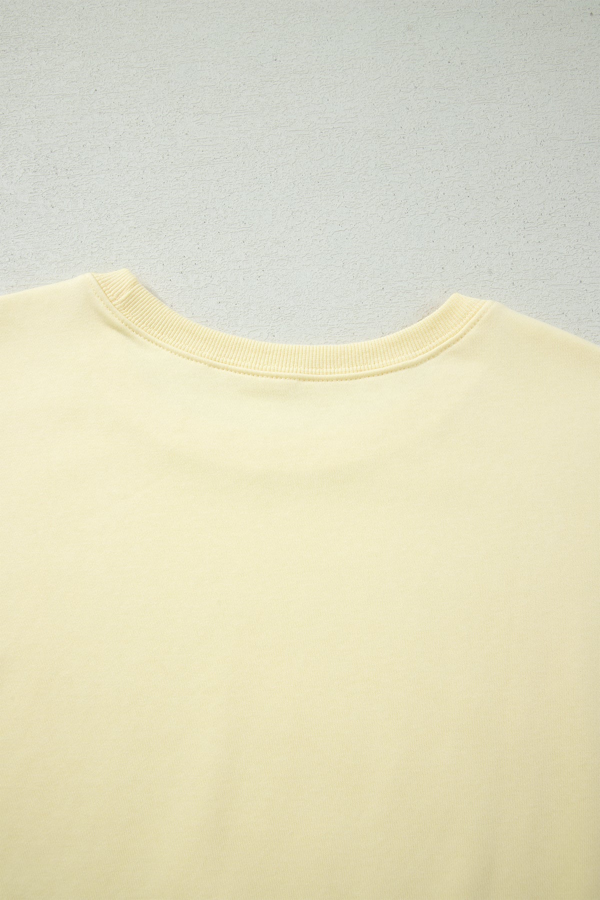 Yellow Cream Solid Color Tee Drawstring Shorts Comfy 2pcs Set