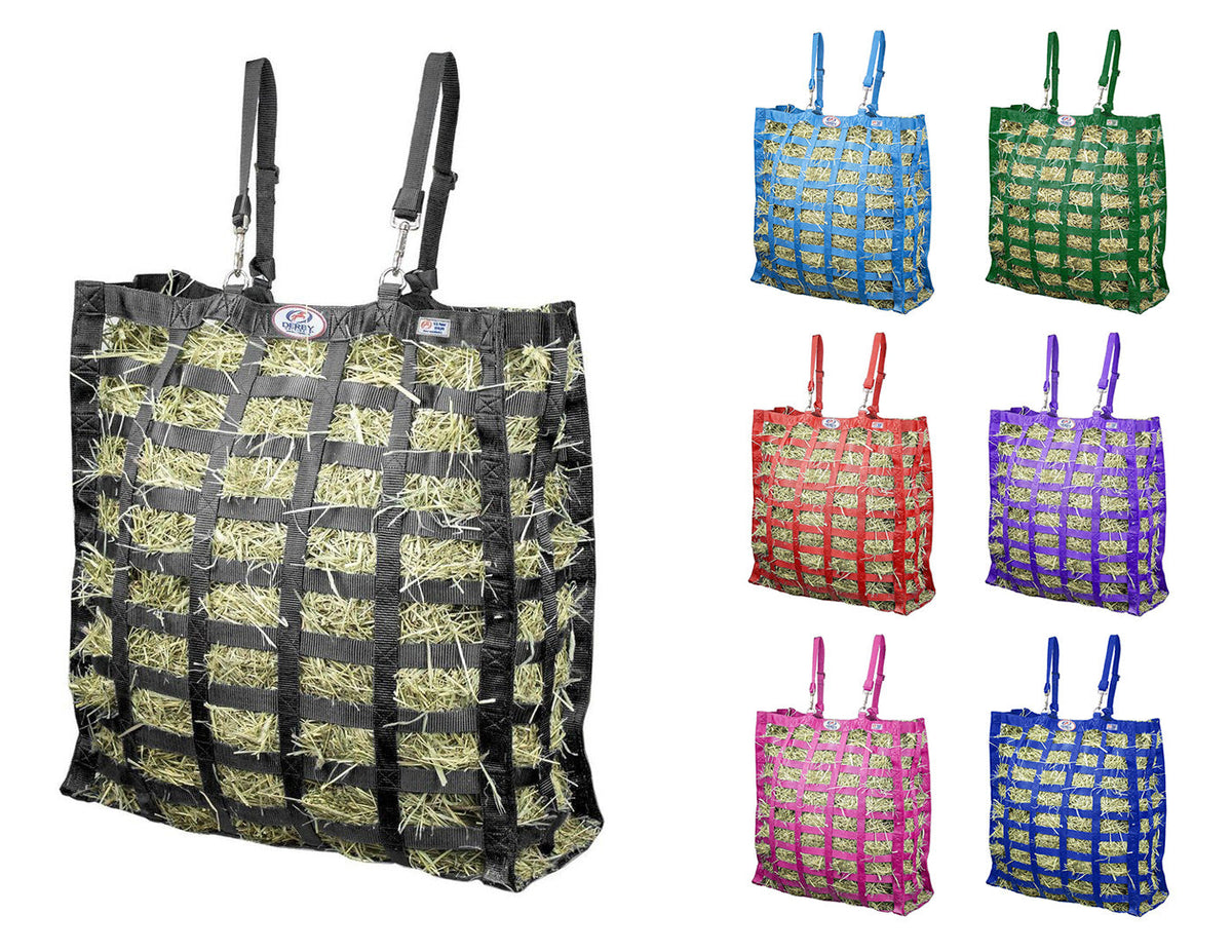 Supreme 4-Sided Hay Bag – 1.75" x 3.5" Horse Mouth Openings – Balanced Slow Feed – 1-Year Warranty | Patented Design