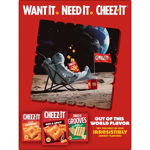 Cheez-It Cheese Crackers, Baked Snack Crackers, Lunch Snacks, Family Size, Extra Toasty, 21Oz Box (1 Box)