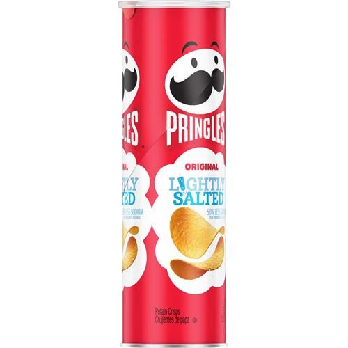 Pringles Potato Crisps Chips, Lunch Snacks, On-The-Go Snacks, Lightly Salted, 5.2Oz Can (1 Can)