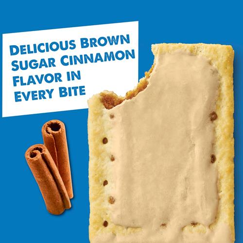 Pop-Tarts Toaster Pastries, Breakfast Foods, Kids Snacks, Frosted Brown Sugar Cinnamon, 13.5Oz Box (8 Pop-Tarts)