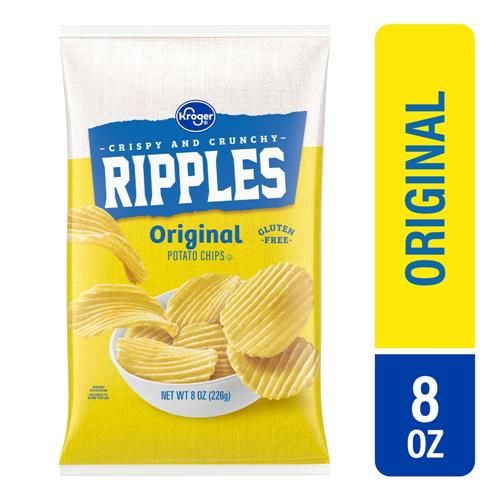 Kroger Classic Ripples Potato Chips 8 oz