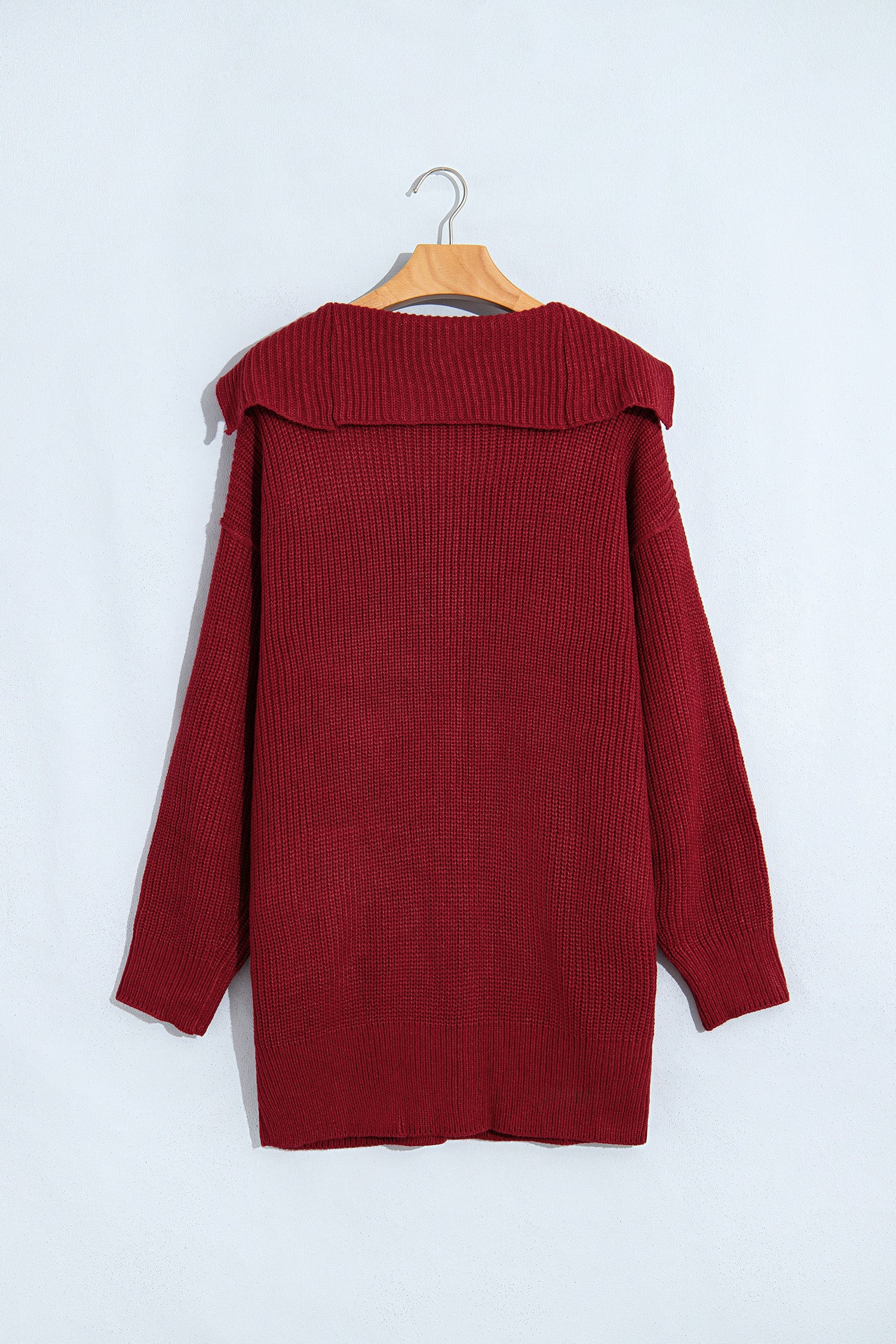 Red Dahlia Solid Color Knit Oversized Button Front Sweater Cardigan