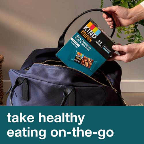 Kind Minis, Dark Chocolate Nuts & Sea Salt, Healthy Snacks, Gluten Free, Low Calorie Snacks, Low Sugar, 10 Count