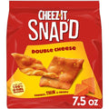 Cheez-It Snapd Cheese Cracker Chips, Thin Crisps, Lunch Snacks, Double Cheese, 7.5Oz Bag (1 Bag)