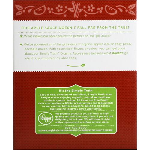 Simple Truth Organic Cinnamon Applesauce Pouches 4 ct / 3.2 oz