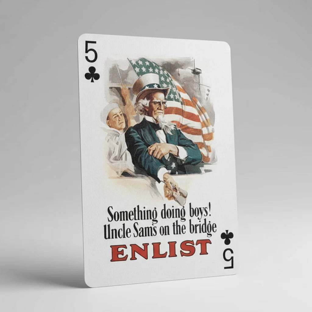 USA Posters of World Wars I and II Poker Deck
