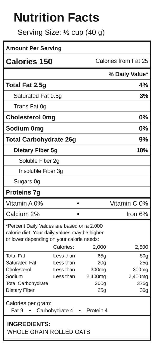 Purity Protocol Certified Gluten Free Oats