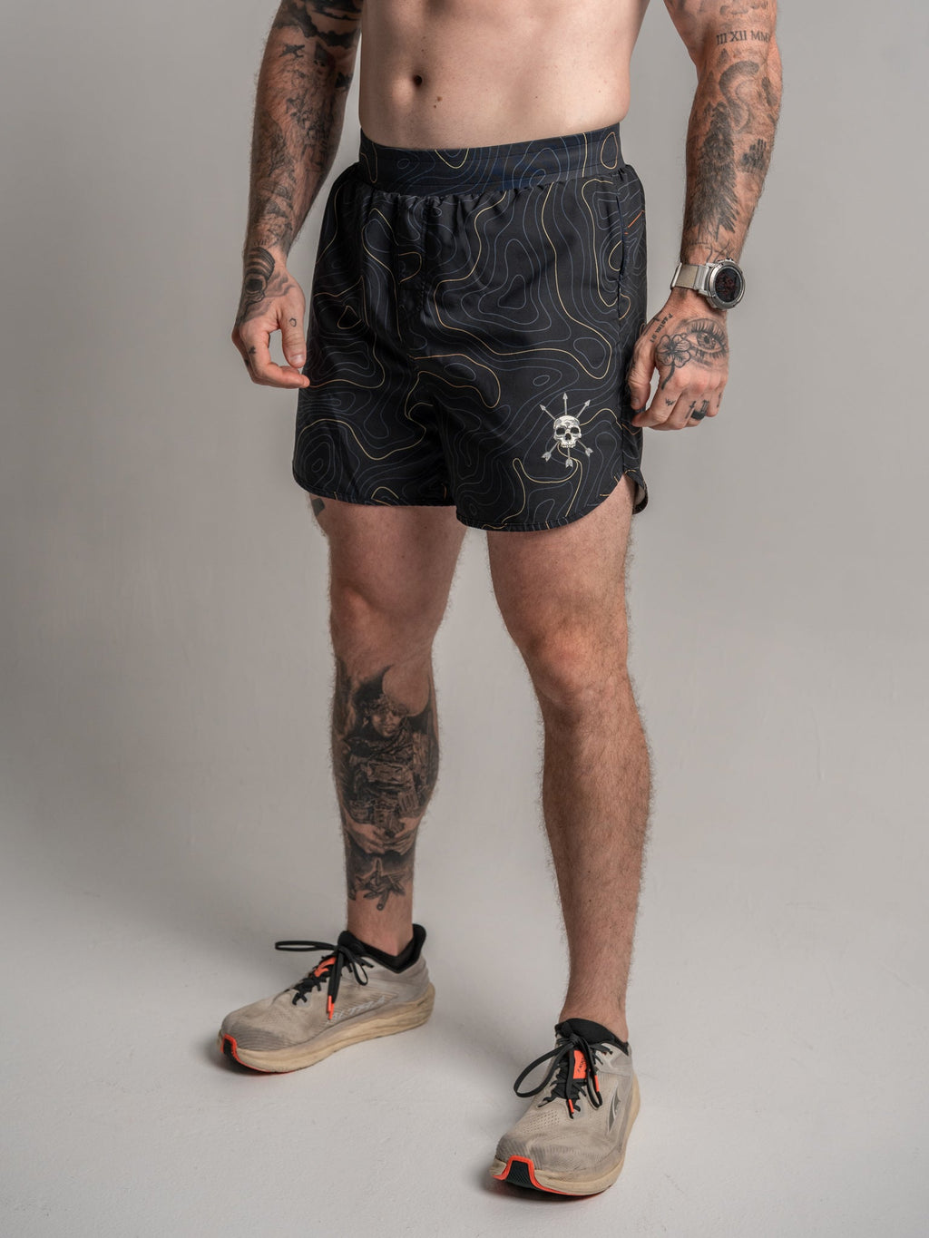 MEN'S | HYBRID SHORT : MIDNIGHT TOPO