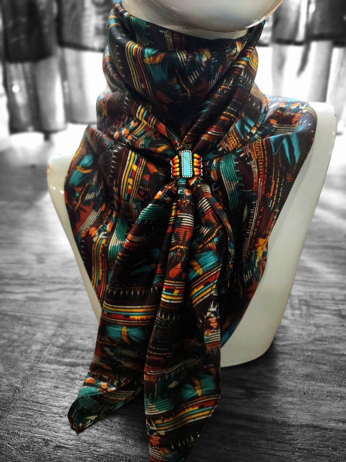 Wild Rag 100% SILK Seed Bead Native Style Cowboy Western Neck Scarf Bandanna by Double B Wild Rags
