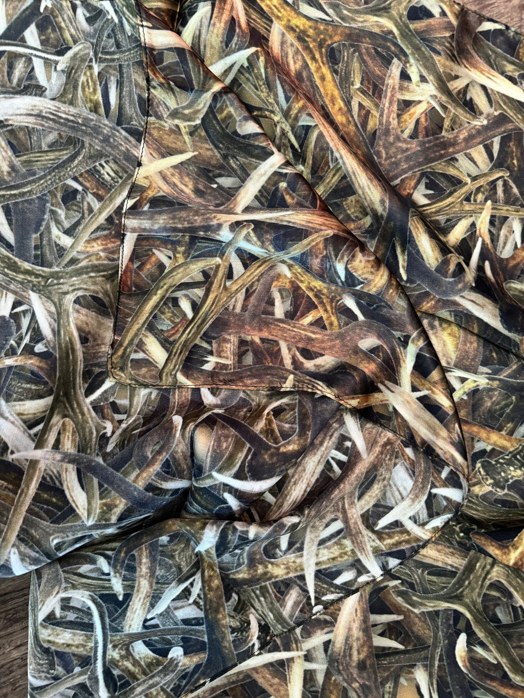Wild Rag 100% SILK 834 Deer Antler Camo Camouflage Cowboy Western Neck Scarf Bandanna by Double B Wild Rags