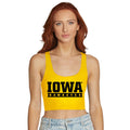 Iowa Hawkeyes Yellow Crop Tank Top