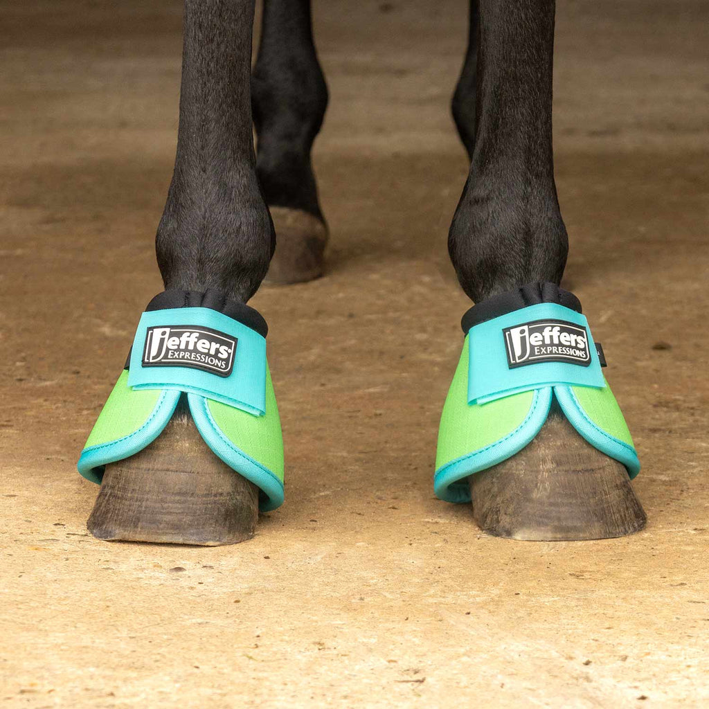Jeffers Expression Neon No-Turn Bell Boots for Horses