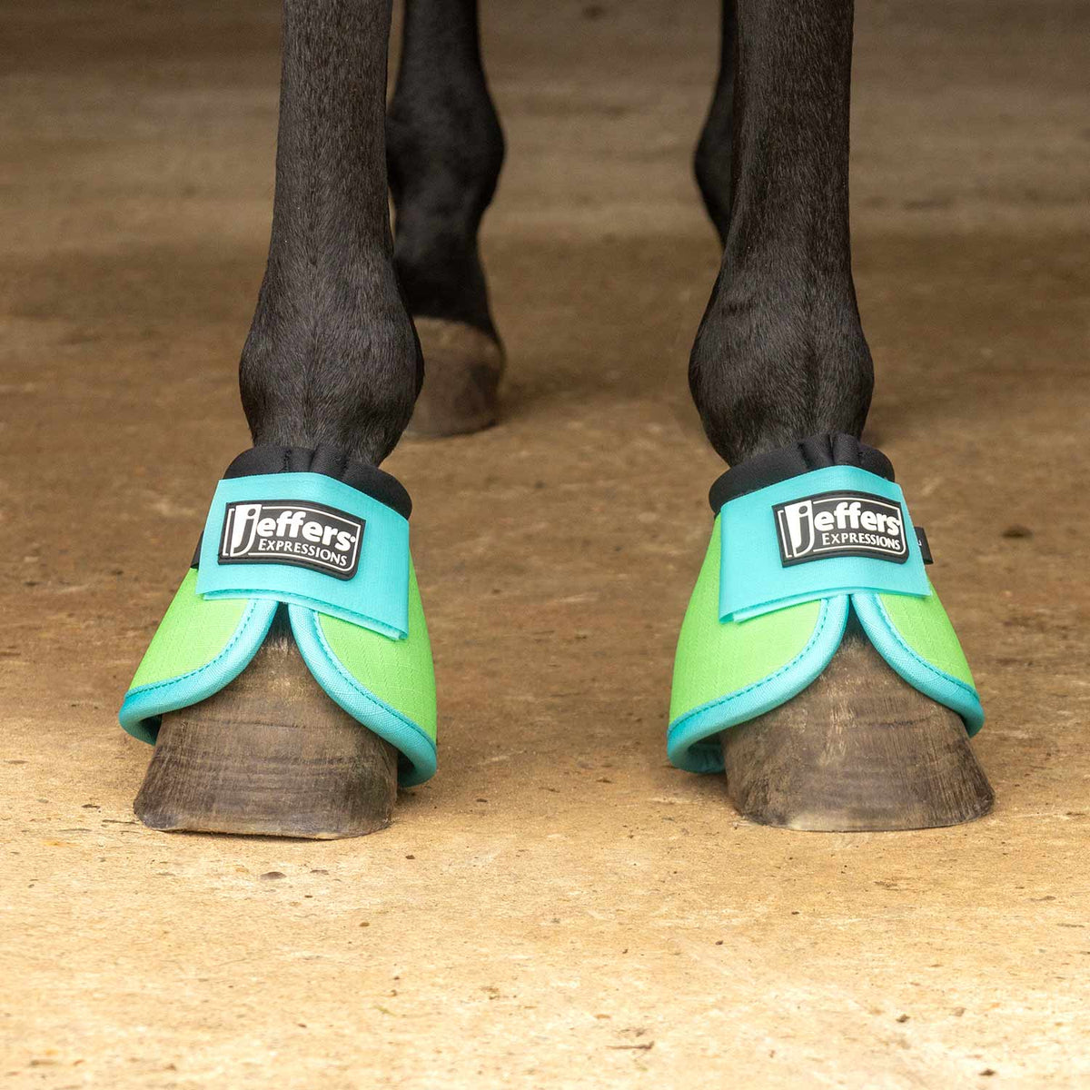 Jeffers Expression Neon No-Turn Bell Boots for Horses
