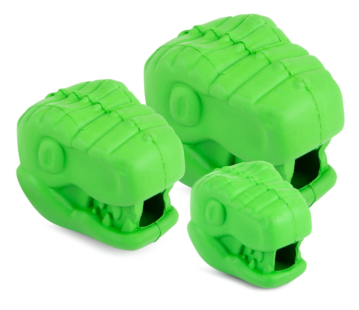 Jeffers T-Rex Natural Rubber Treat Dispensing Dental Dog Chew Toy for Medium Chewers with Vanilla Scent