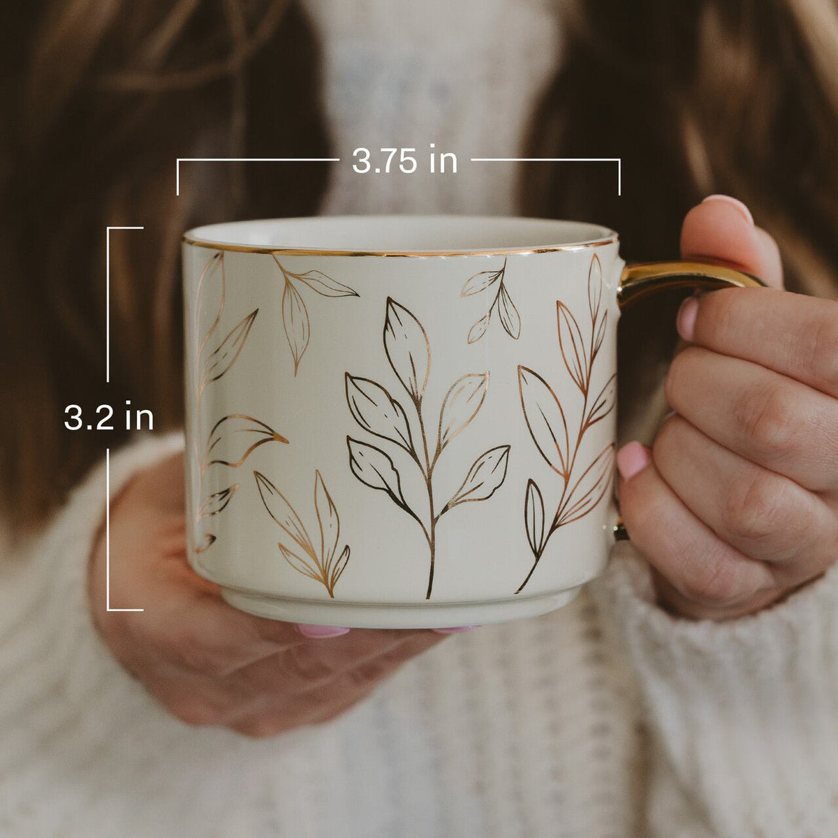 Spiderwebs 14 oz Gold Handle Coffee Mug