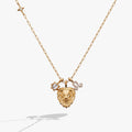 Leo Zodiac Charm Cluster Necklace