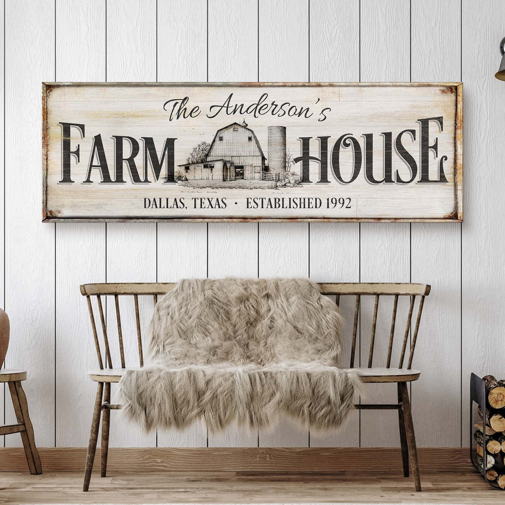 Personalized Rustic Farmhouse Sign