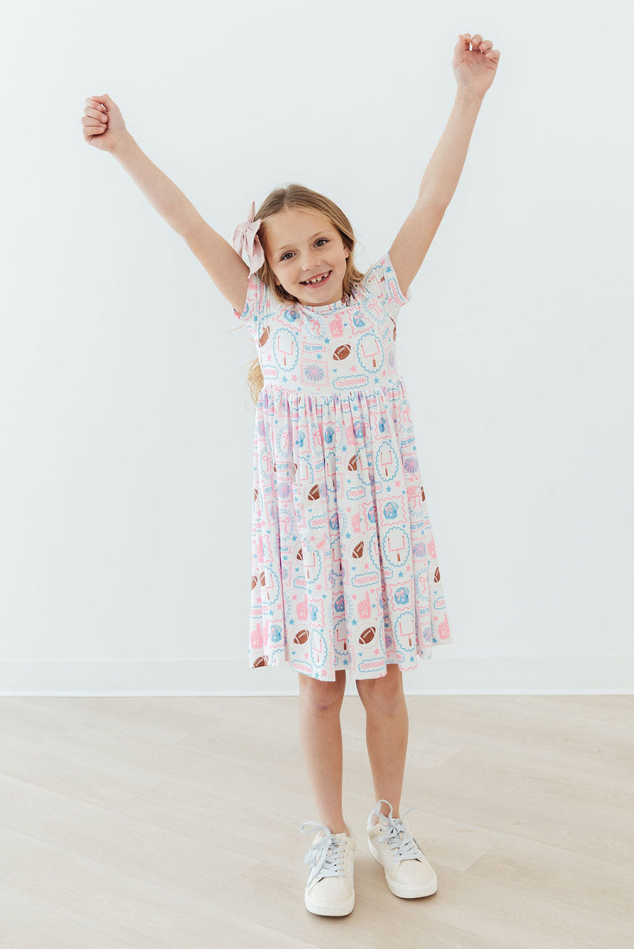 Game Day Girlie S/S Pocket Twirl Dress