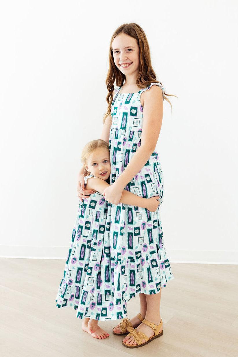 Surfer Girl Ruffle Maxi Dress
