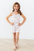 Red, White, & Sweet Strappy Play Romper