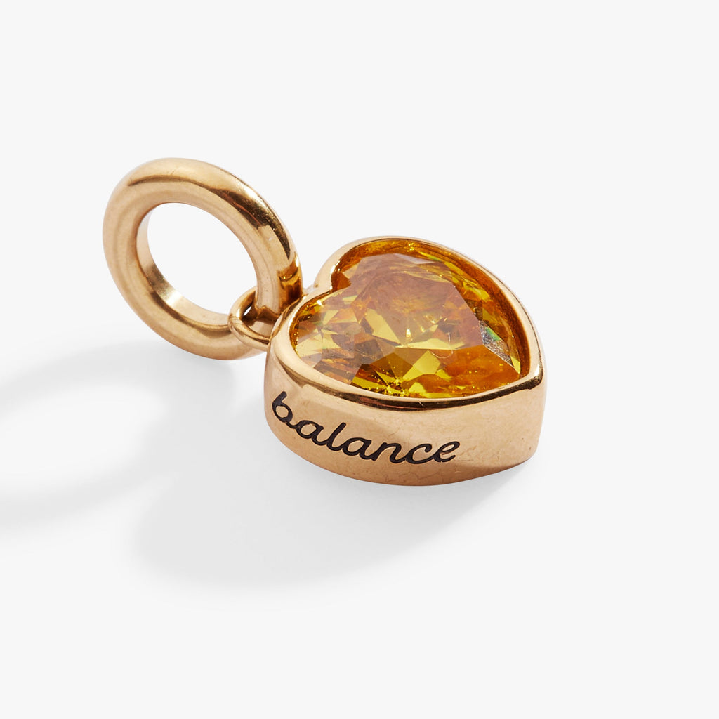 November 'Balance' Heart Birthstone Charm