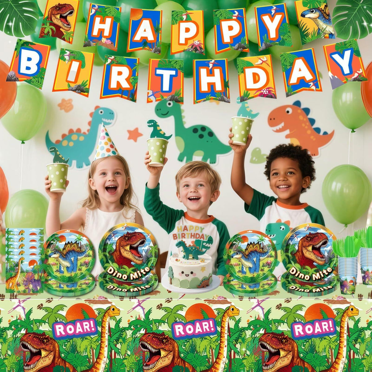 Daidle Unicorn Birthday Party Supplies Kit Banner Tableware for 24 Guests