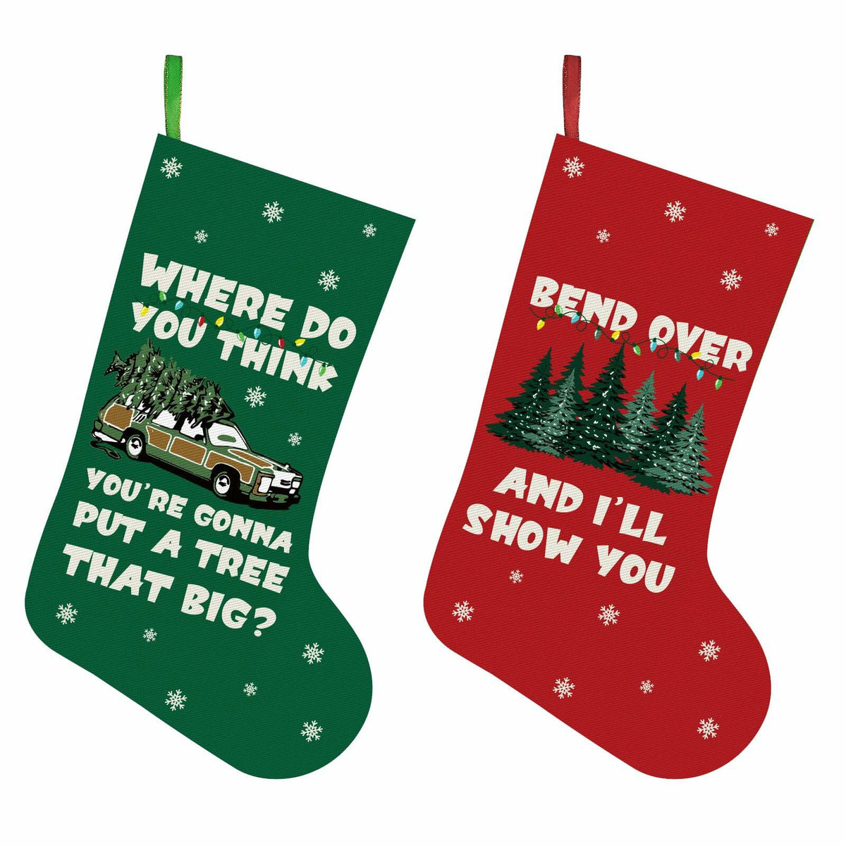 Christmas Vacation Stockings 2 Pack 16 Inch Griswold Family White