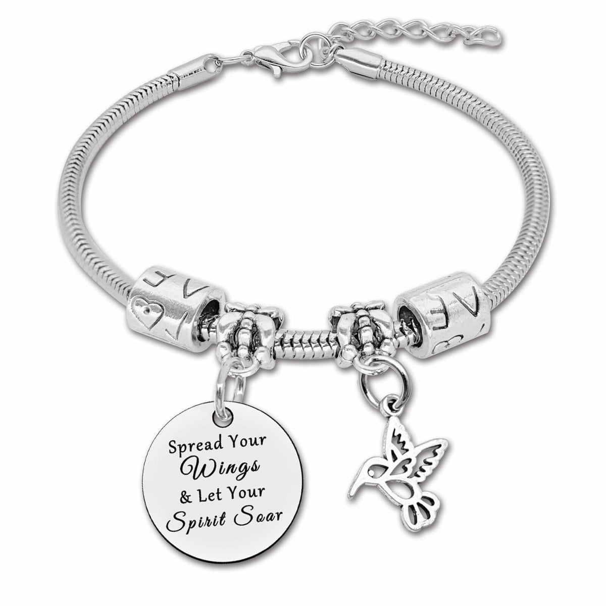 DlaeKua Silver Bracelet Hummingbird Jewelry Christmas Gift Women