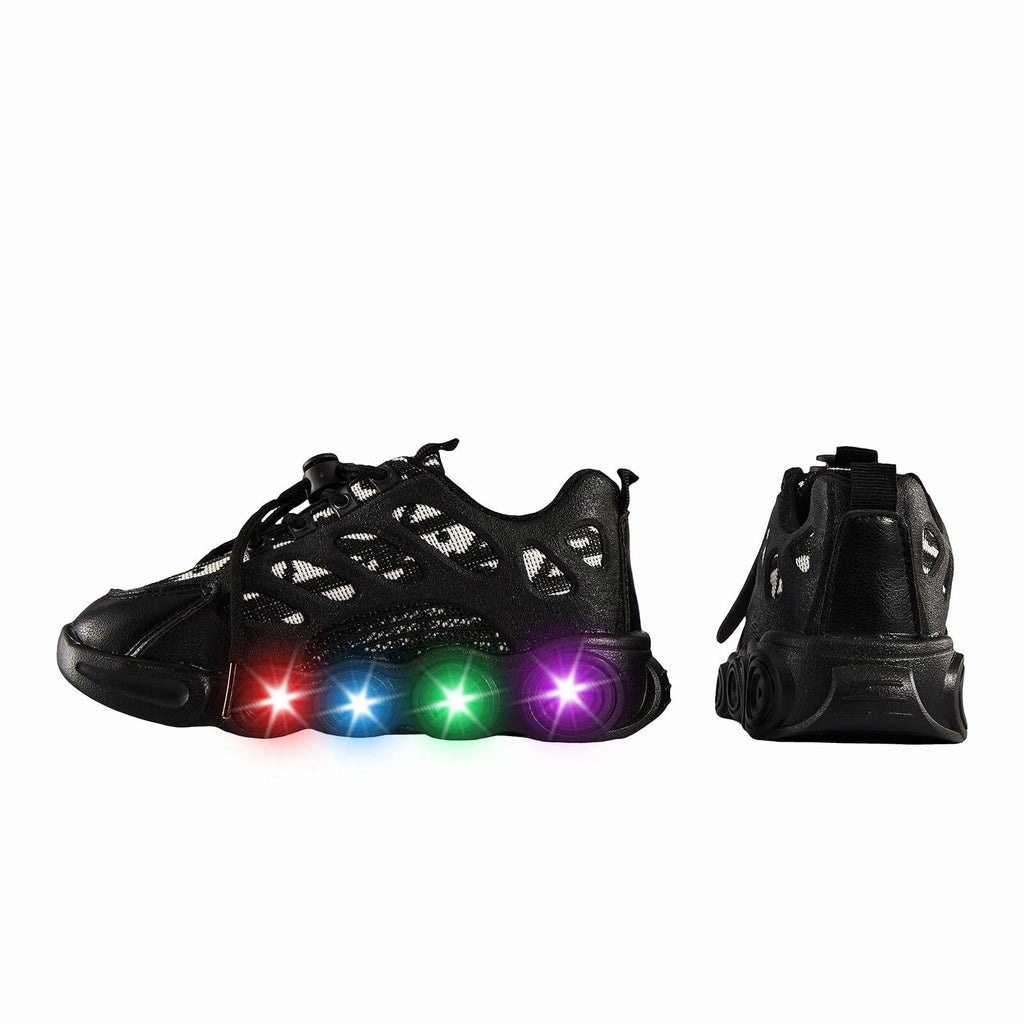 VRYUZHOU Kids Stylish Party Christmas Cartoon Sneakers Black Size 9