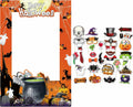 Generic Halloween Photo Booth Props 31 PCS Yellow Cartoon Paper Party