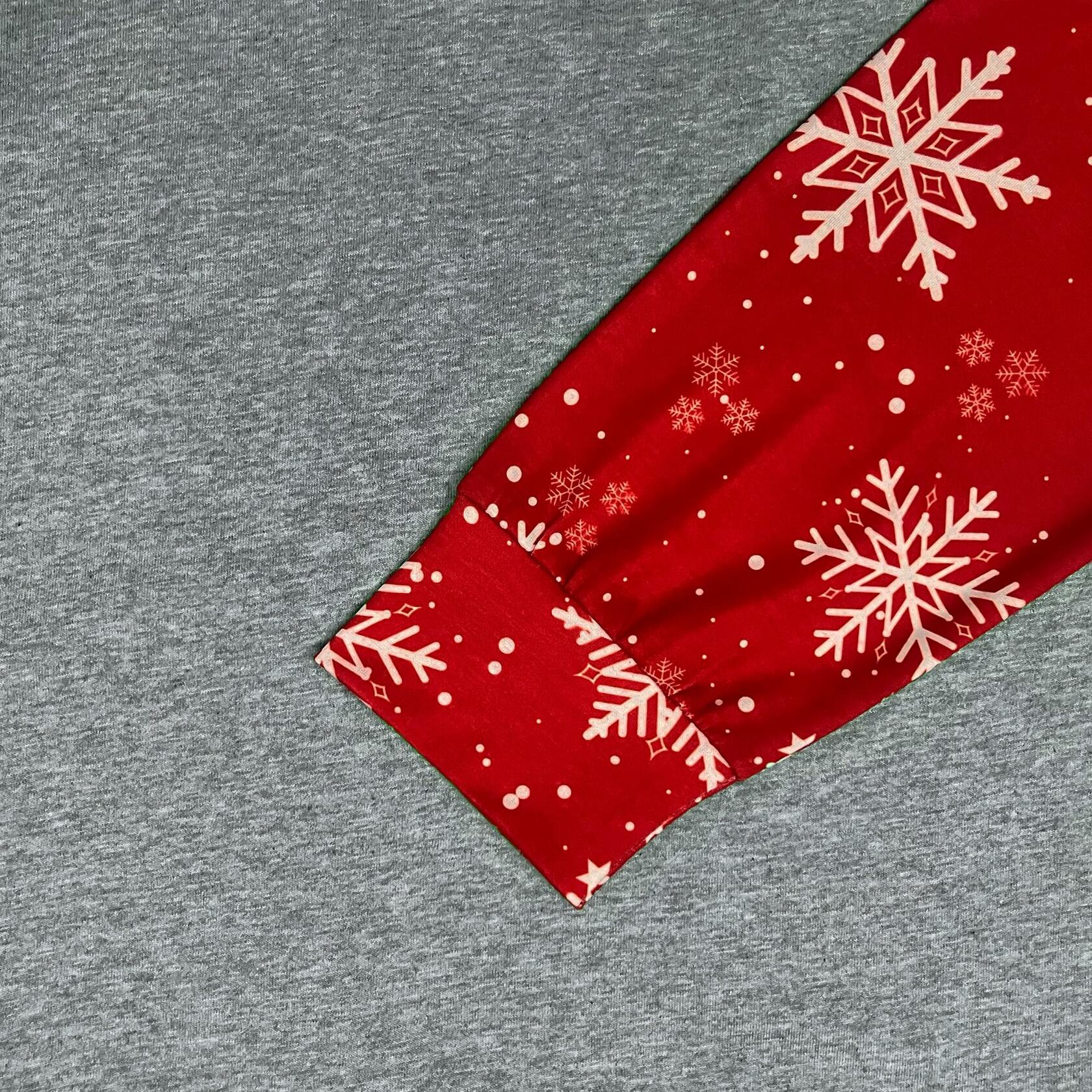 ADIAOA Women's Christmas Color-Block Botany Cartoon Shirt Greentree Size L