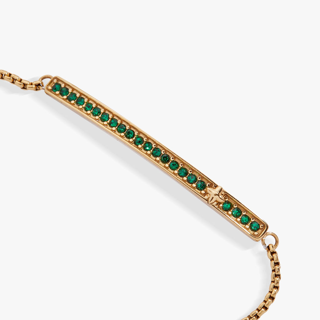 May Everyday Birthstone Pave Bolo Bracelet