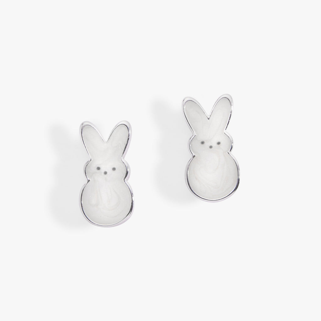 PEEPS® White Pearlized Bunny Studs