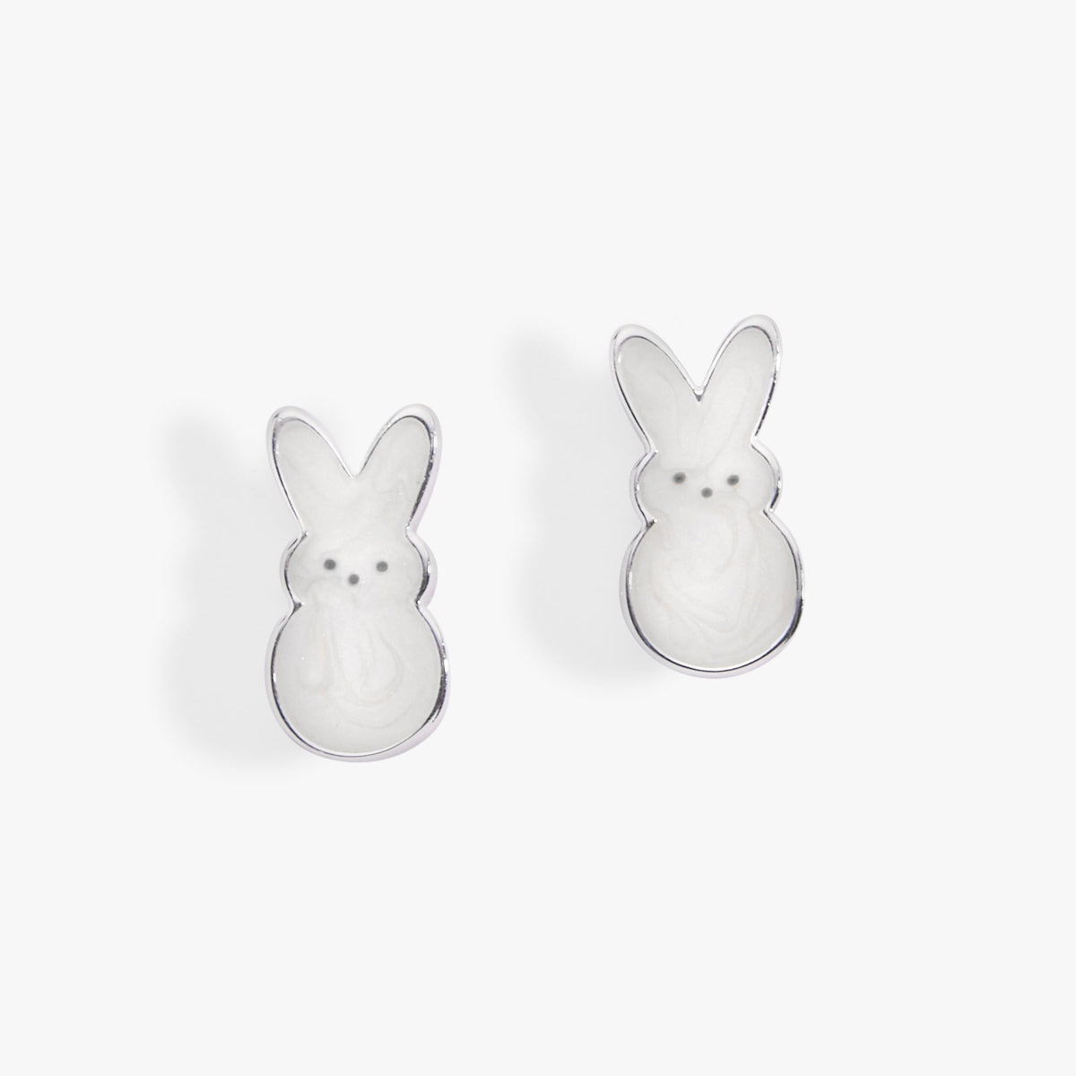 PEEPS® White Pearlized Bunny Studs