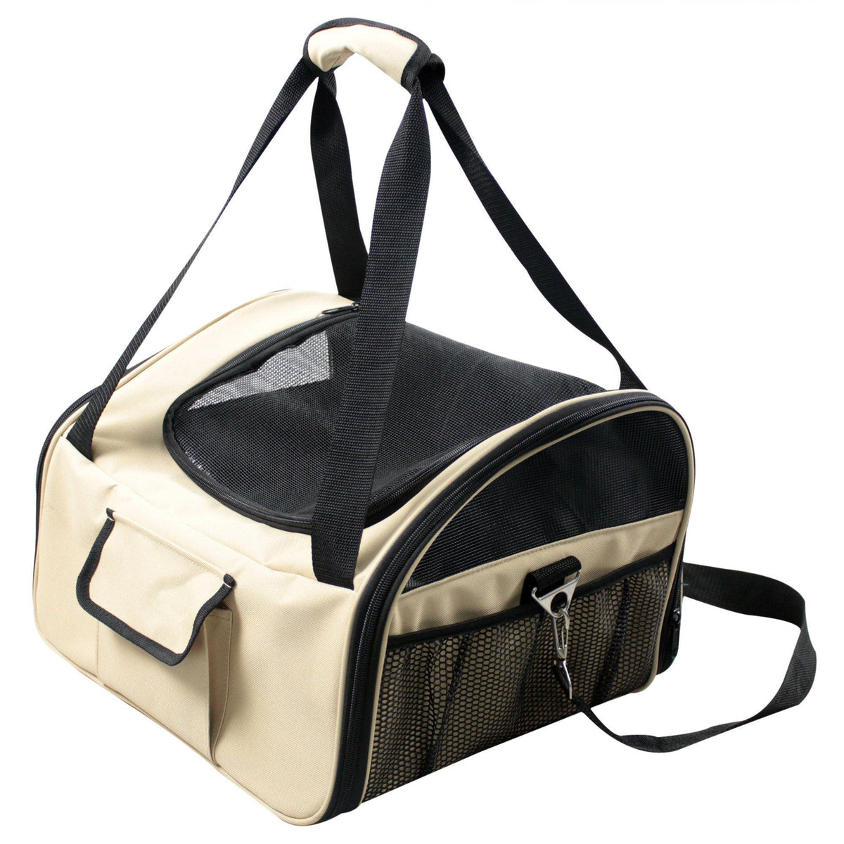 Pet Life ® 'Ultra-Lock' Collapsible Safety Travel Wire Folding Pet Dog Carseat Car Seat Carrier crate