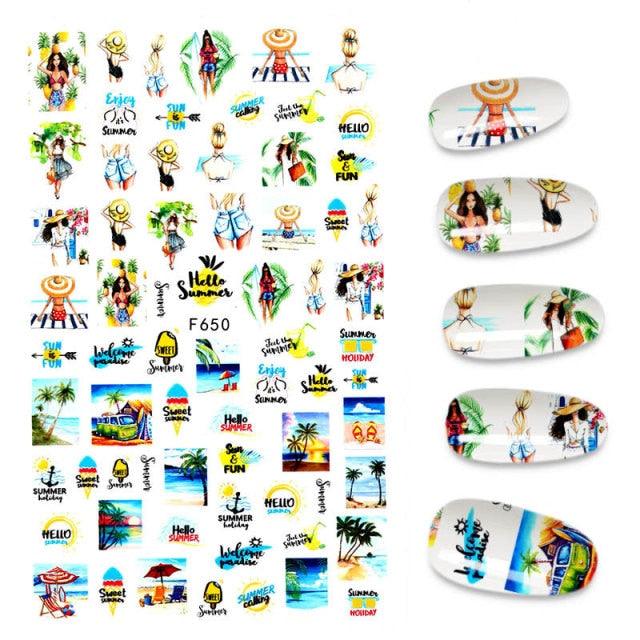 The New 3D Nail Sticker Cool English Letter stickers for nail Foil Love Heart Design Fashion Manicure Stickers Girls Manicure Decoration Nail Art Supplies 3D Self-Adhesive Nail Decals Designer Nail Stickers for Acrylic Nails