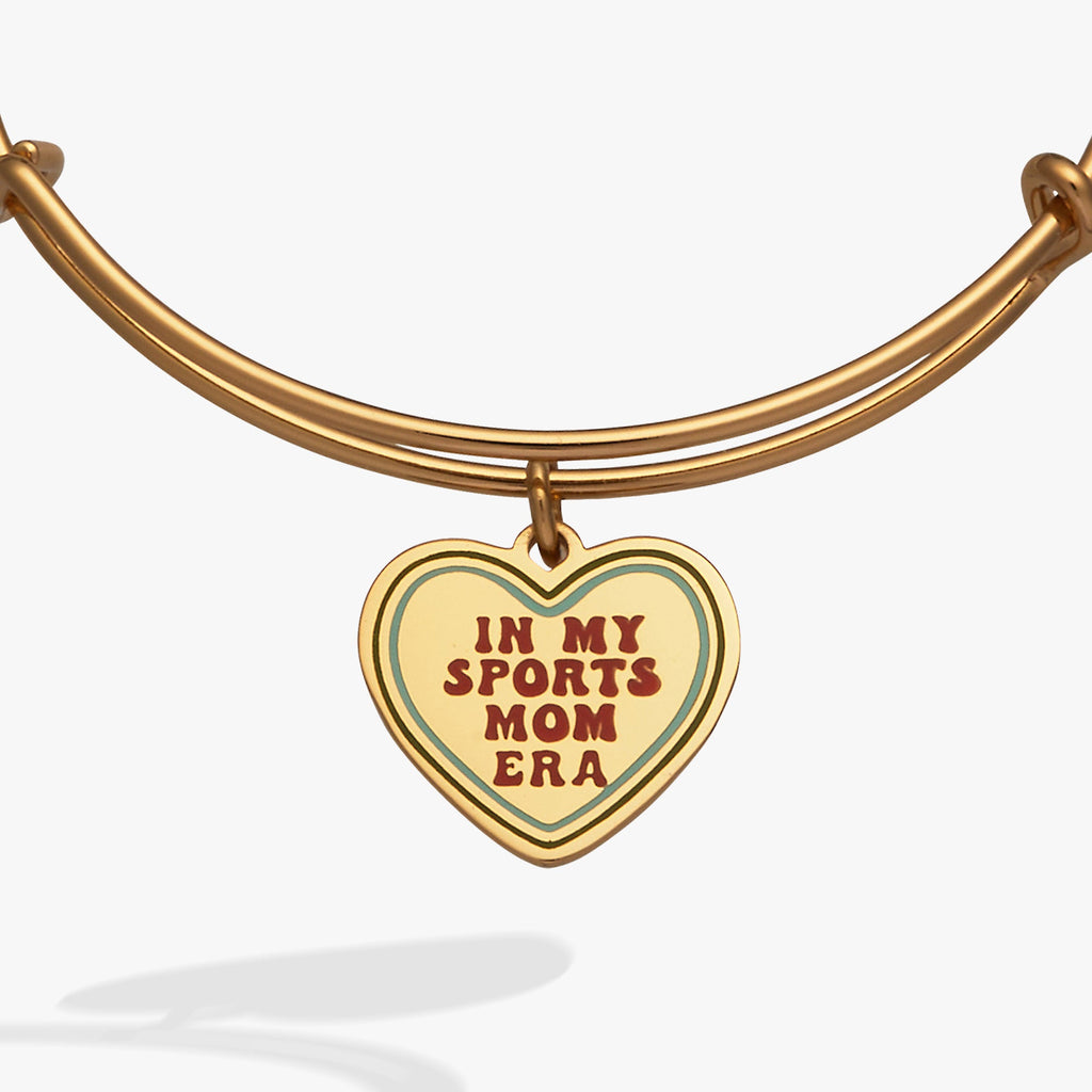 'In My Sports Mom Era' Heart' Charm Bangle