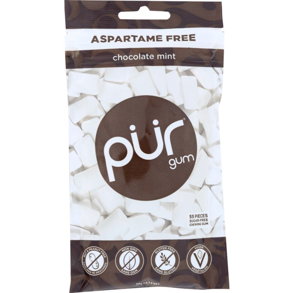 PUR: Chocolate Mint Gum 55Pc, 2.72 oz